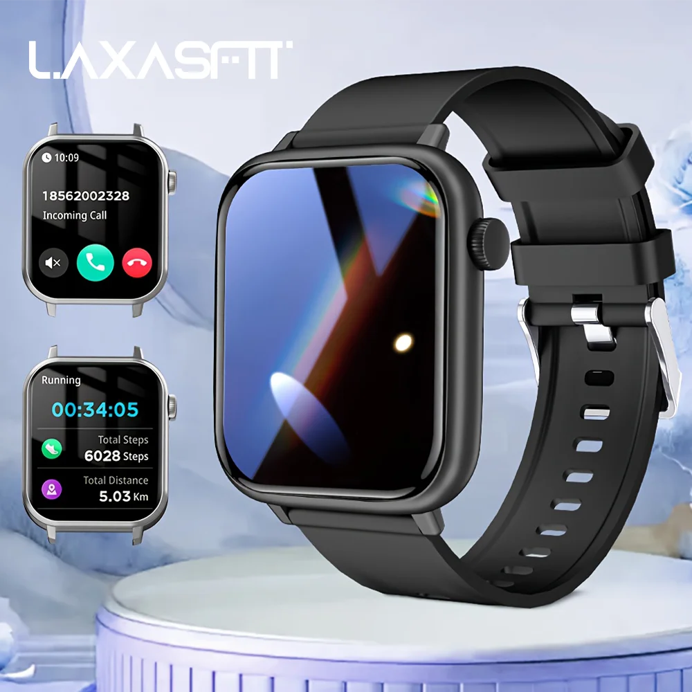 LAXASFIT Waterproof Smartwatch With Bluetooth Calling And HundredPlus Sports Modes