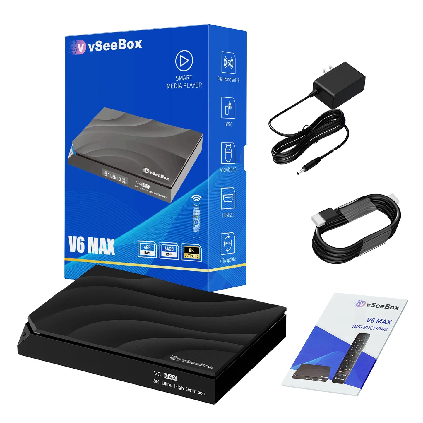 VseeCzydore V6Max 8K HD Android Set Top Box 64GB Pro