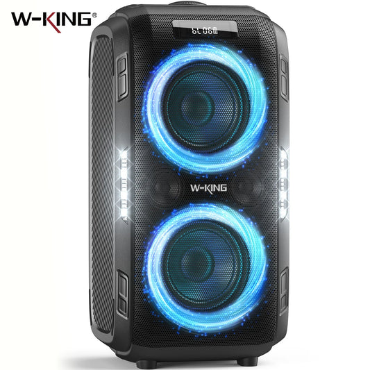 W-King 250W Portable Bluetooth Speaker Boombox 120dB Bass