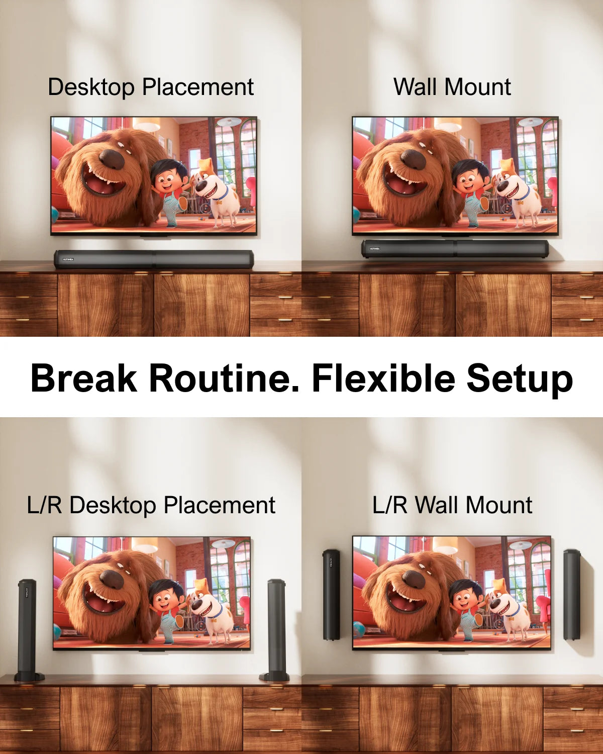 ULTIMEA 200W 4.1ch TV Soundbar With Bluetooth HDMI