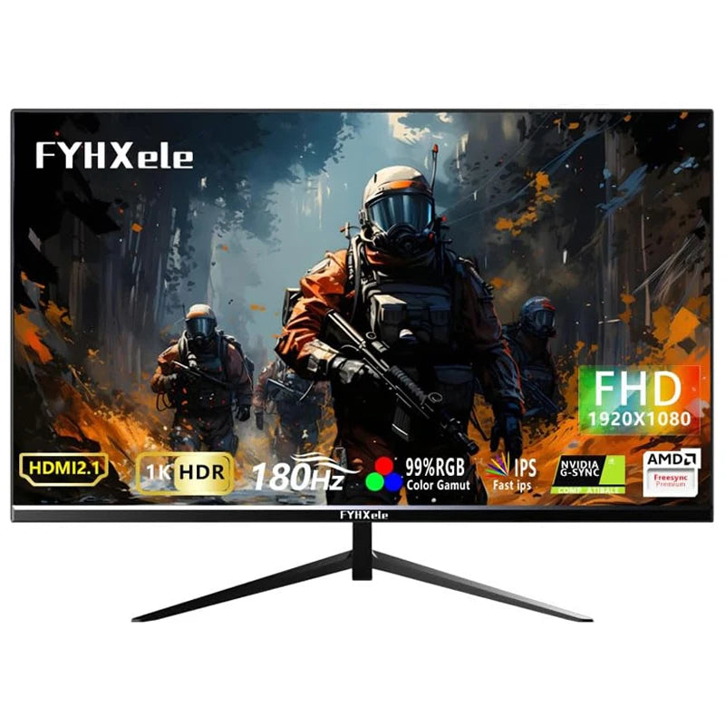 FYHXele 180Hz 1ms HDR Gaming Monitor With G Sync HDR10