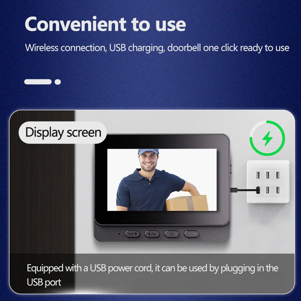 Wireless Visual Doorbell Camera HD Video Two Way Audio