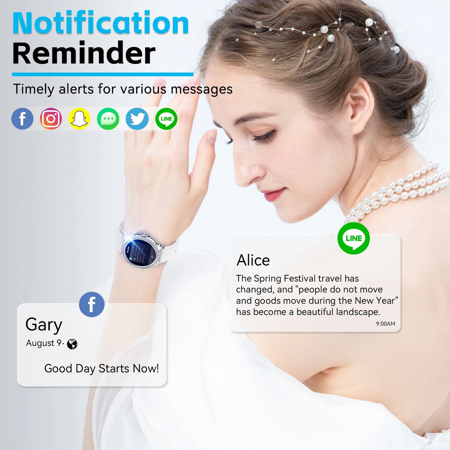 LaNikar Women's Smart Watch Fitness Tracker With Heart Rate