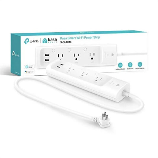 Kasa KP303 Smart Power Strip AlexaCompatible SurgeProtector With OutletsAndUSBPorts