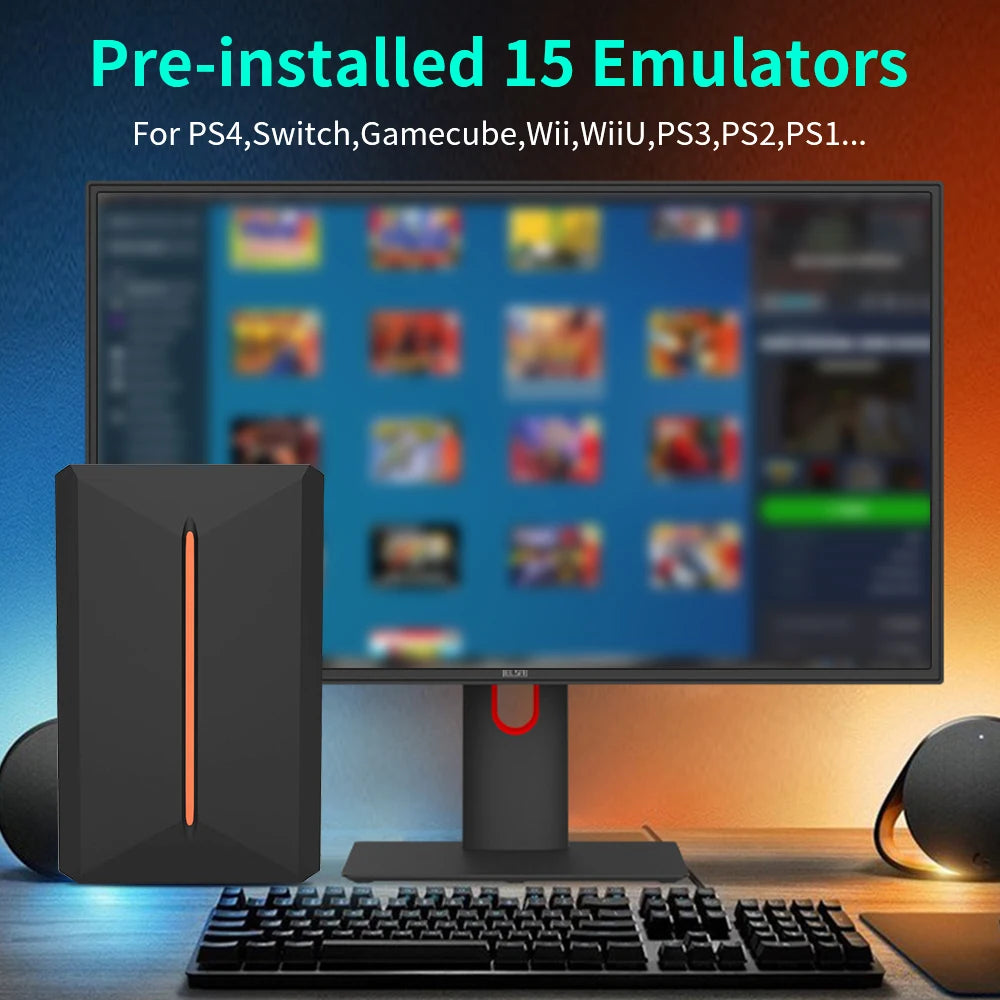 JMachen External 500GB Retro Game Drive With 3700 Games