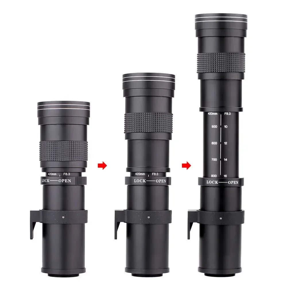 Lightdow Telephoto Zoom Lens Manual Focus with UV Filter