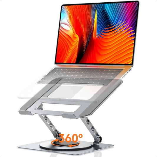 Bo Laptop Stand For Desktop With 360 Rotating Base ErgonomicHeightAdjustableFoldableRiser