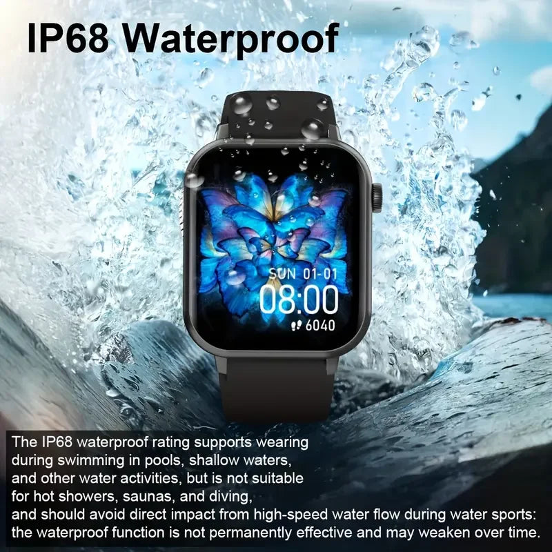 LAXASFIT Waterproof Smartwatch With Bluetooth Calling And HundredPlus Sports Modes