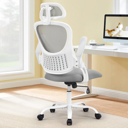 JHK Mesh Ergonomic Office Chair With Adjustable Flip Up Arms