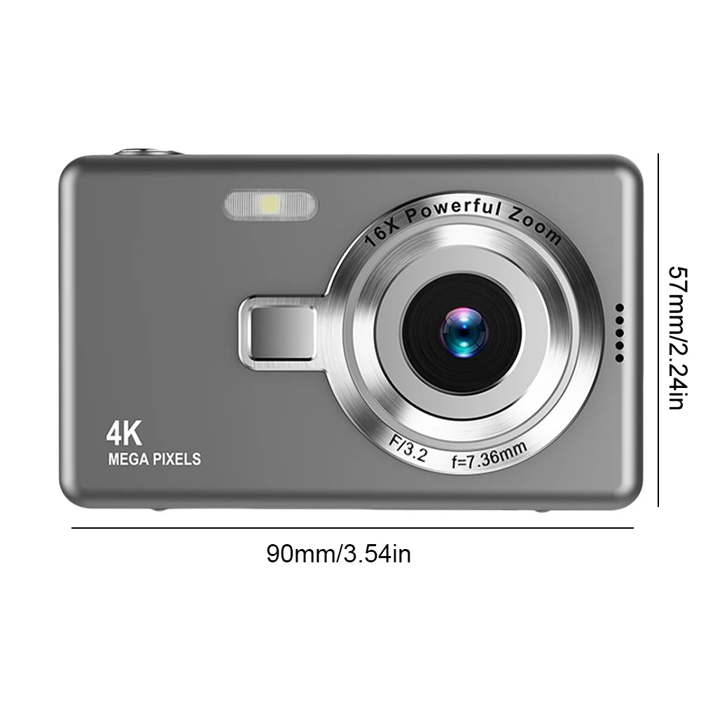 4K UltraHD 96MP Portable ProfessionalGradeVloggingCamera With 16xDigitalZoom IPS Display