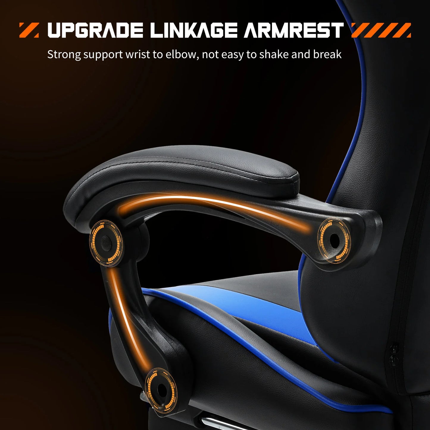 JHK Ergonomic Racing Gaming Chair PU Leather with Headrest