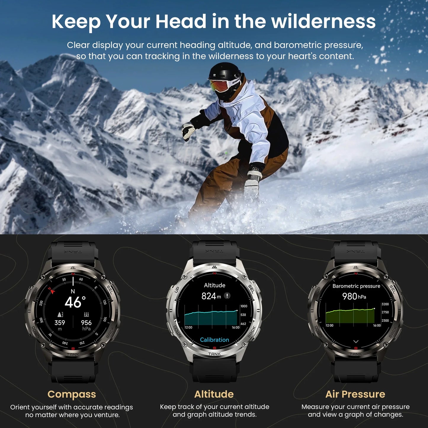 KOSPET Tank T3 Ultra 2 Smartwatch GPS Stainless Steel Waterproof