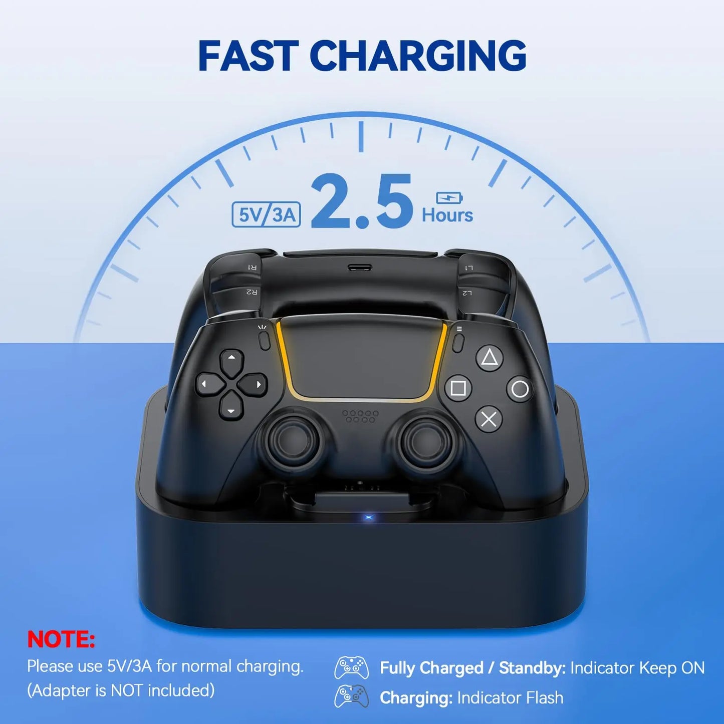 NEWDERY PS5 DualSense Edge Charger Station For PlayStation 5