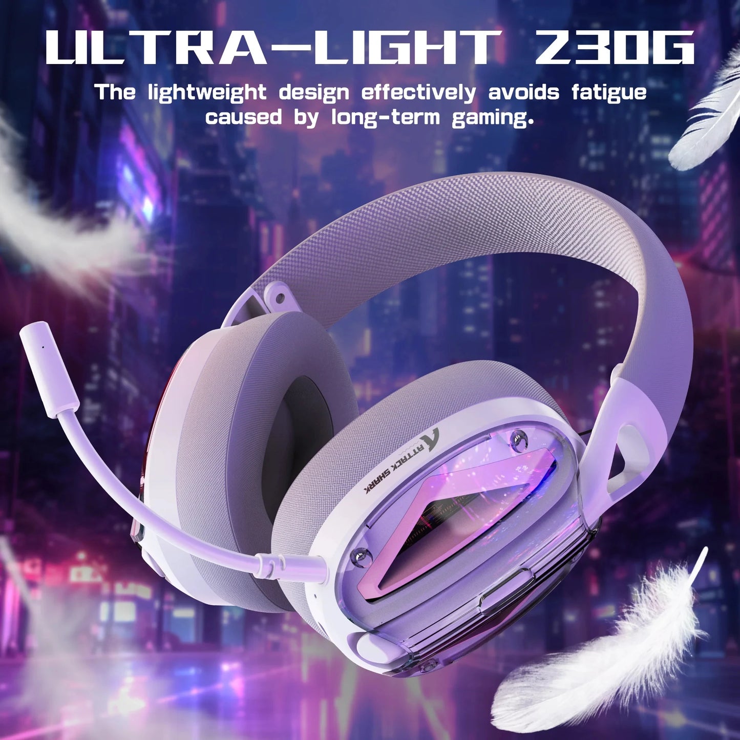 Attack Shark L60 Ultralight Tri-Mode Gaming Headset