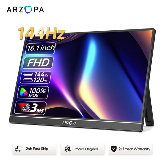 Arzopa Portable Gaming Monitor 144Hz 1080P FHD IPS Z1FC