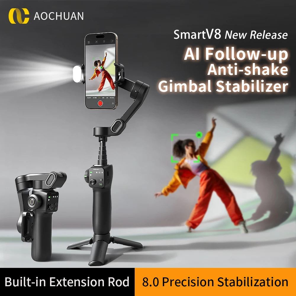 AOCHUAN Smart V8 3 Axis Handheld Gimbal For Smartphones