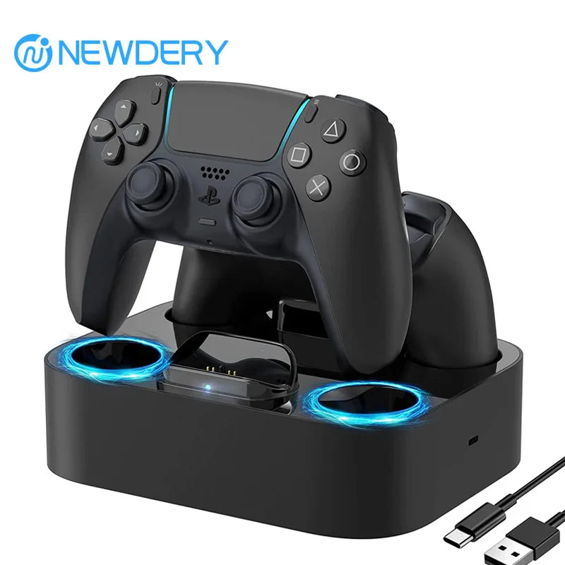 NEWDERY PS5 DualSense Edge Charger Station For PlayStation 5