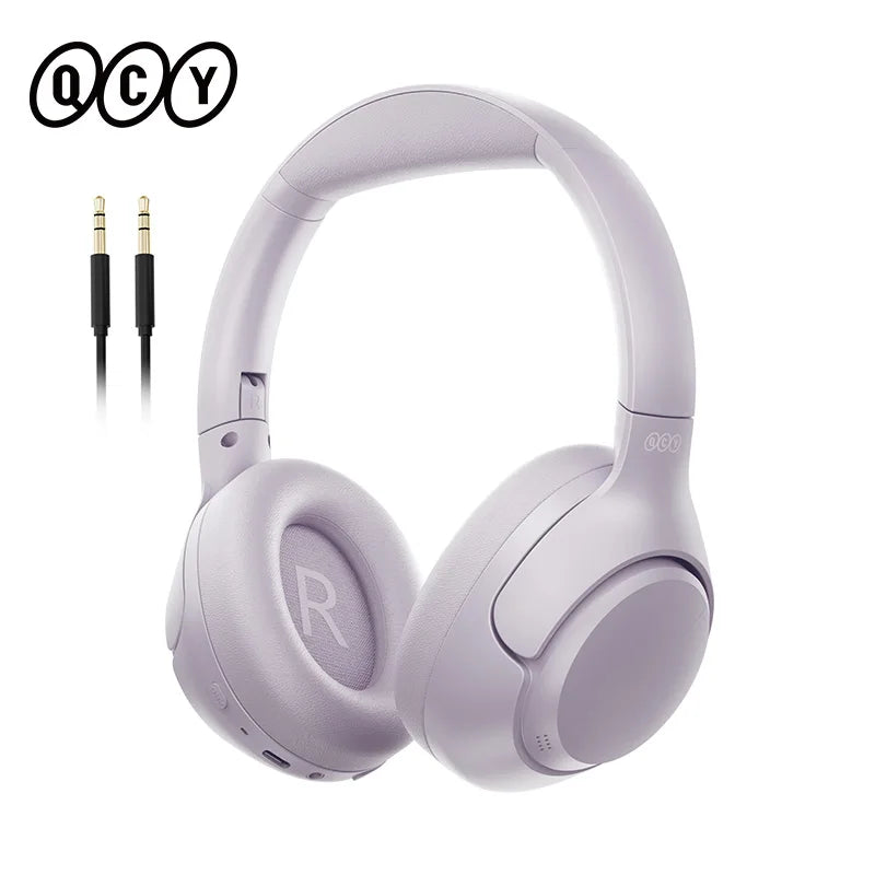 QCY H3 ANC Wireless Headphones Bluetooth 5.4 Hi Res Audio Over Ear Headset With Hybrid Active Noise Cancellation