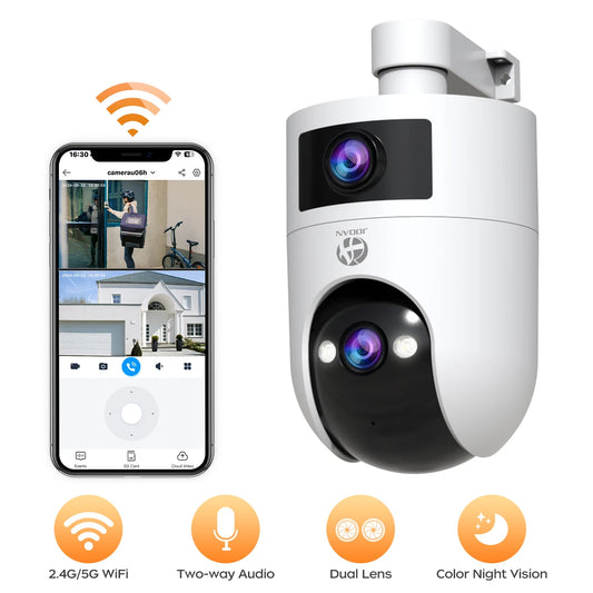 JOOAN 4K PTZ Outdoor AI Tracking Dual Lens IP Camera