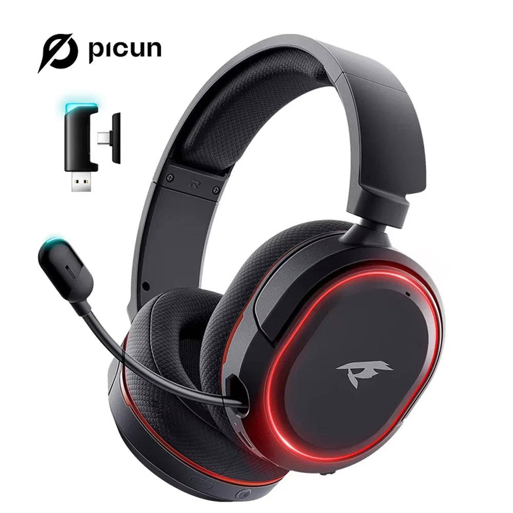 Picun G2 Wireless Gaming Headset 2.4G Low Latency 7.1 Surround