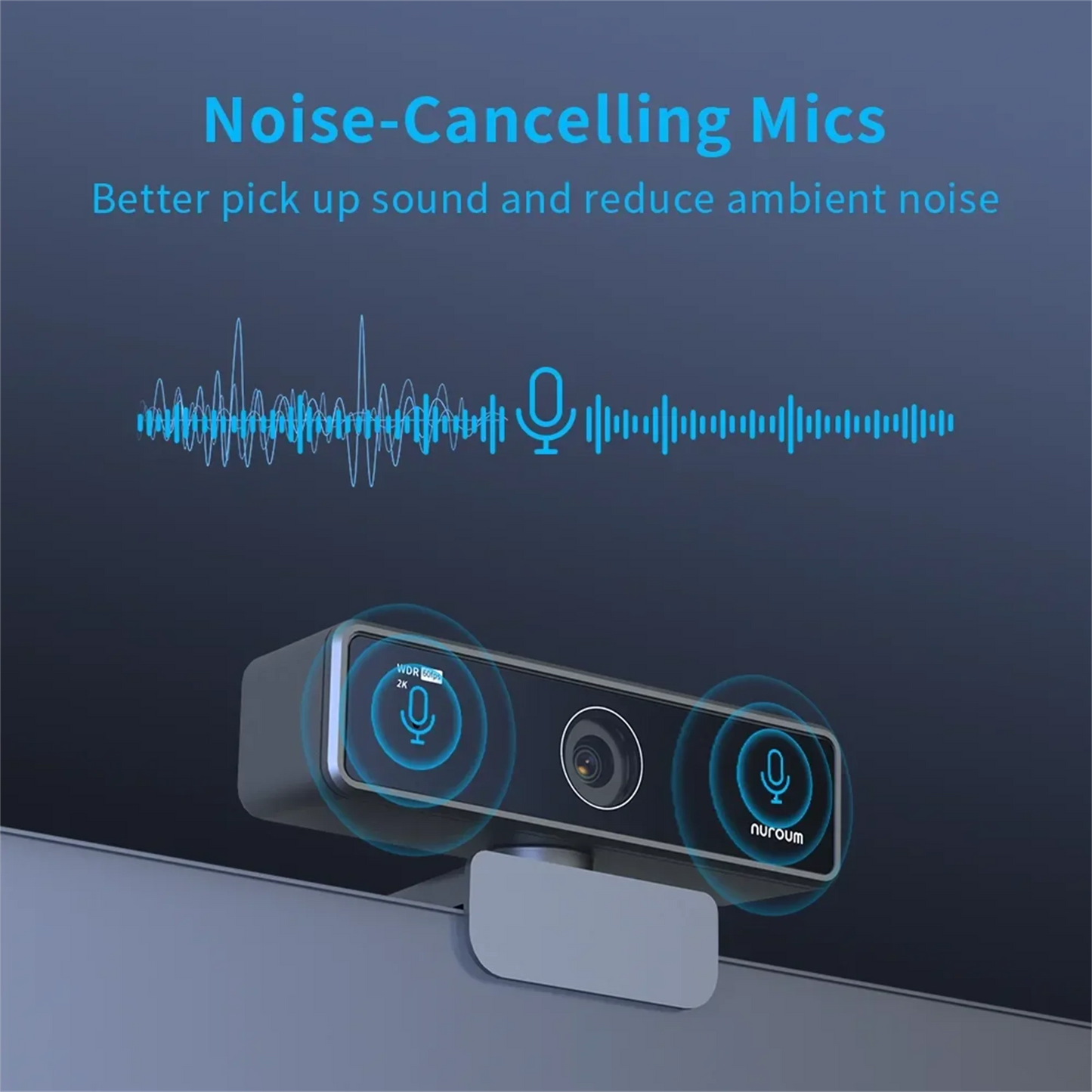 Nuroum V11 2K Webcam 1080P 60FPS USB Plug And Play