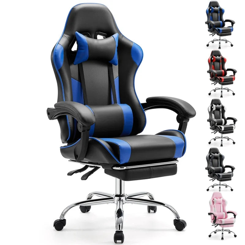 JHK Ergonomic Racing Gaming Chair PU Leather with Headrest