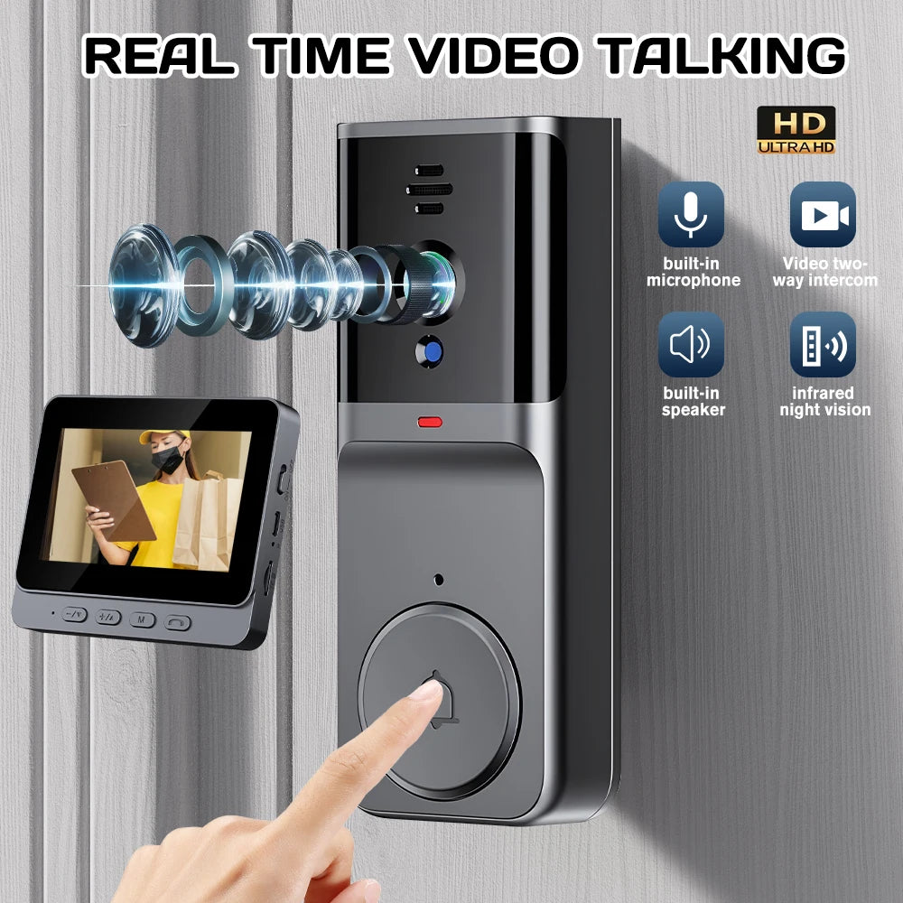 KEPEAK Wireless Video Intercom Doorbell With HD Night Vision