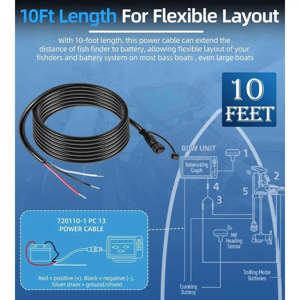 PC 13 Power Cable For APEX XPLORE TargetLock Marine Rated