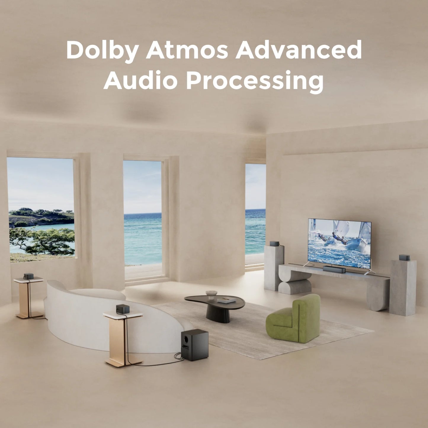 ULTIMEA Poseidon D80 Boom 7.1ch Dolby Atmos Soundbar With Subwoofer