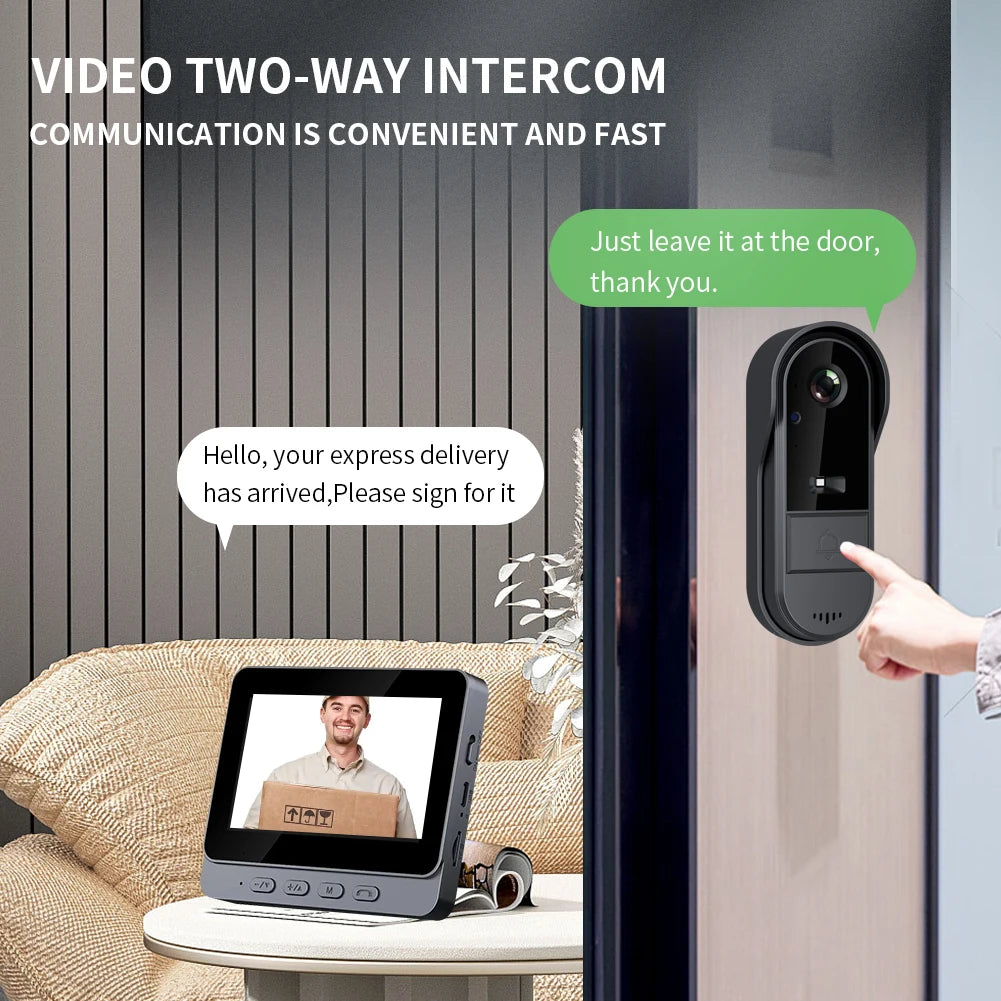Wireless Visual Doorbell Camera HD Video Two Way Audio