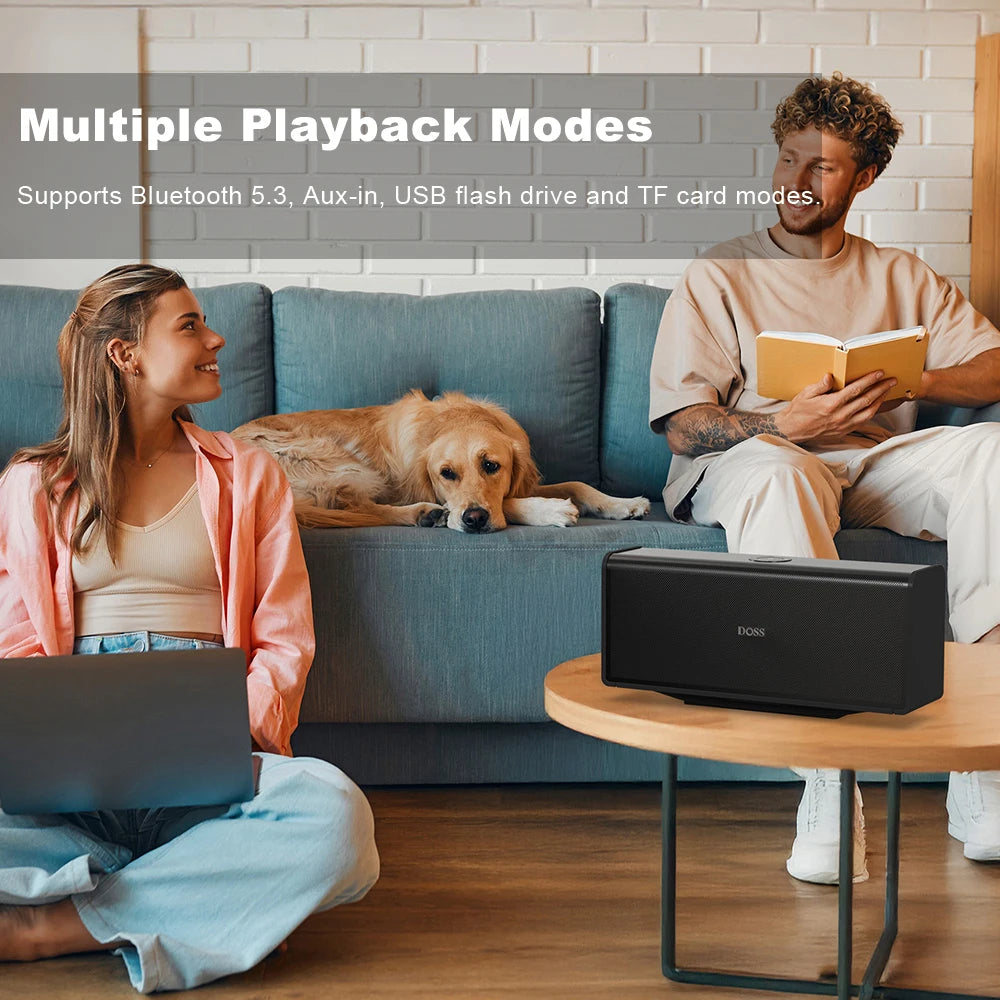 DOSS 80W Bluetooth Speaker with TWS Stereo Pairing System