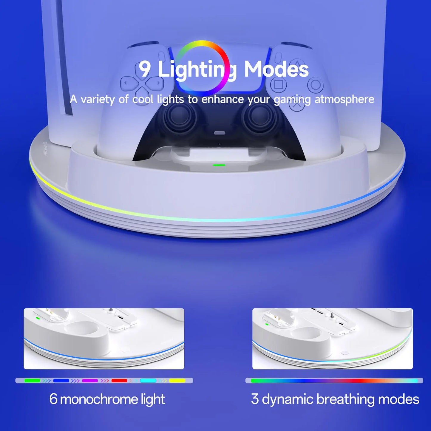NEWDERY PS5 Charging Station For Disc And Digital Controllers