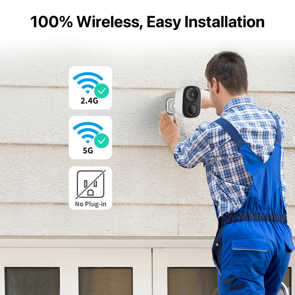 Vstarcam 2K Solar Wireless Outdoor Security Camera With Battery