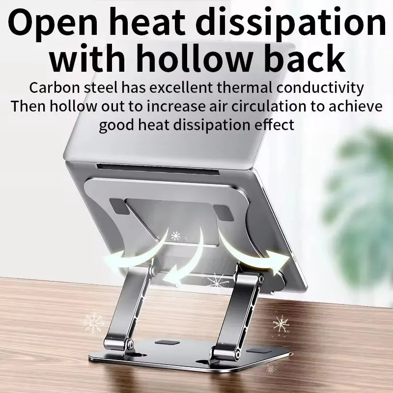Adjustable Aluminum Alloy Tablet And Laptop Stand Folding Cooling Support Ergonomic Tilt