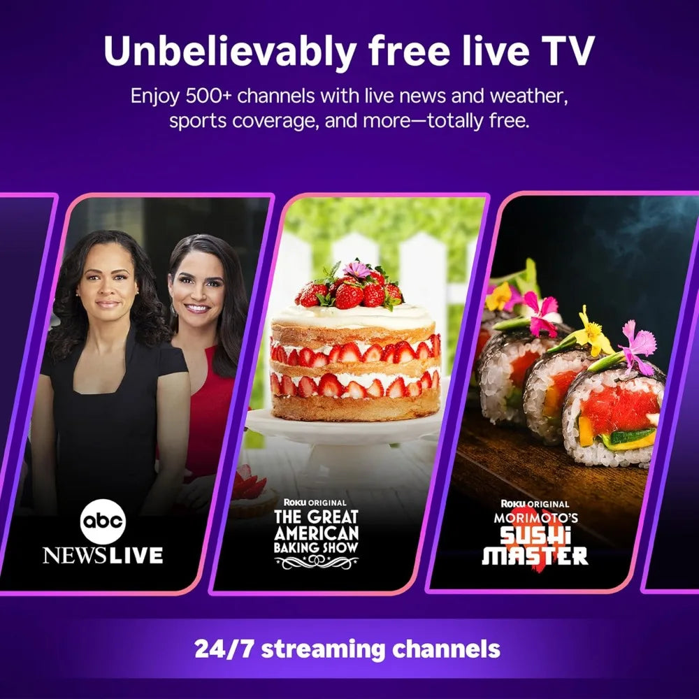 XMSJ Roku 1080p Smart TV With Voice Remote And Wi-Fi