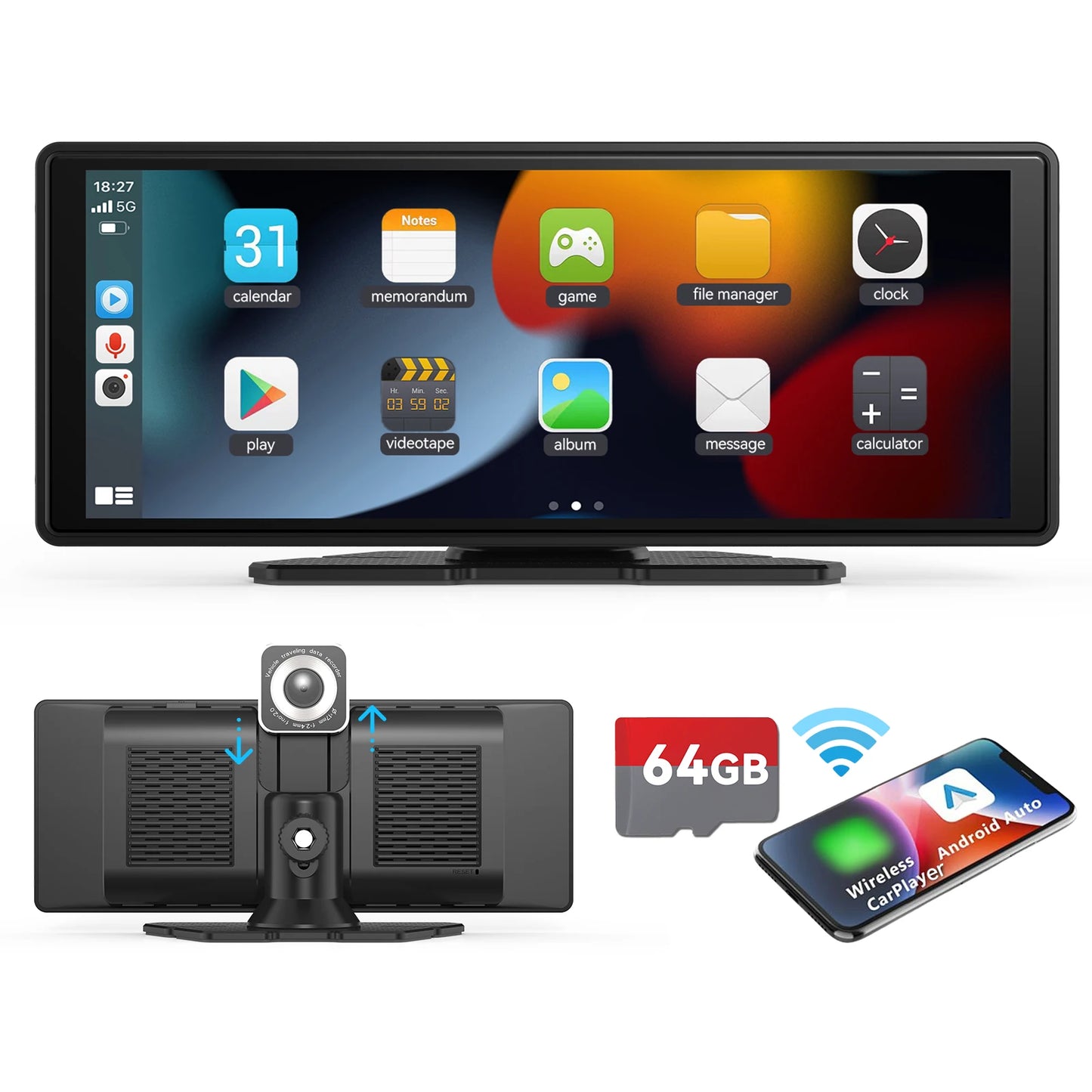 Noned Portable CarPlay Wireless Car Stereo With Android Auto