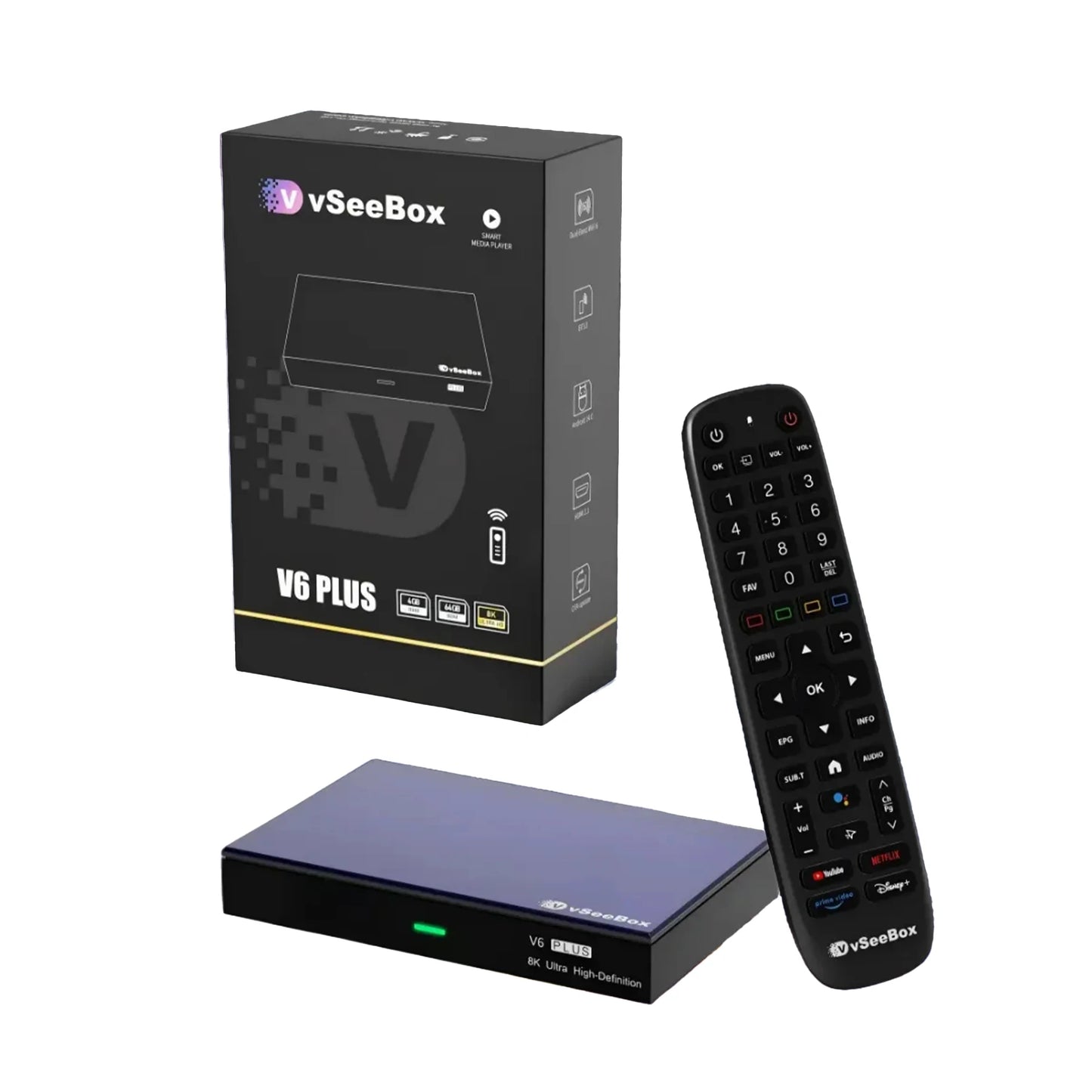 VseeCzydore VseeBox V6 Plus 8K Android Voice Control 64GB