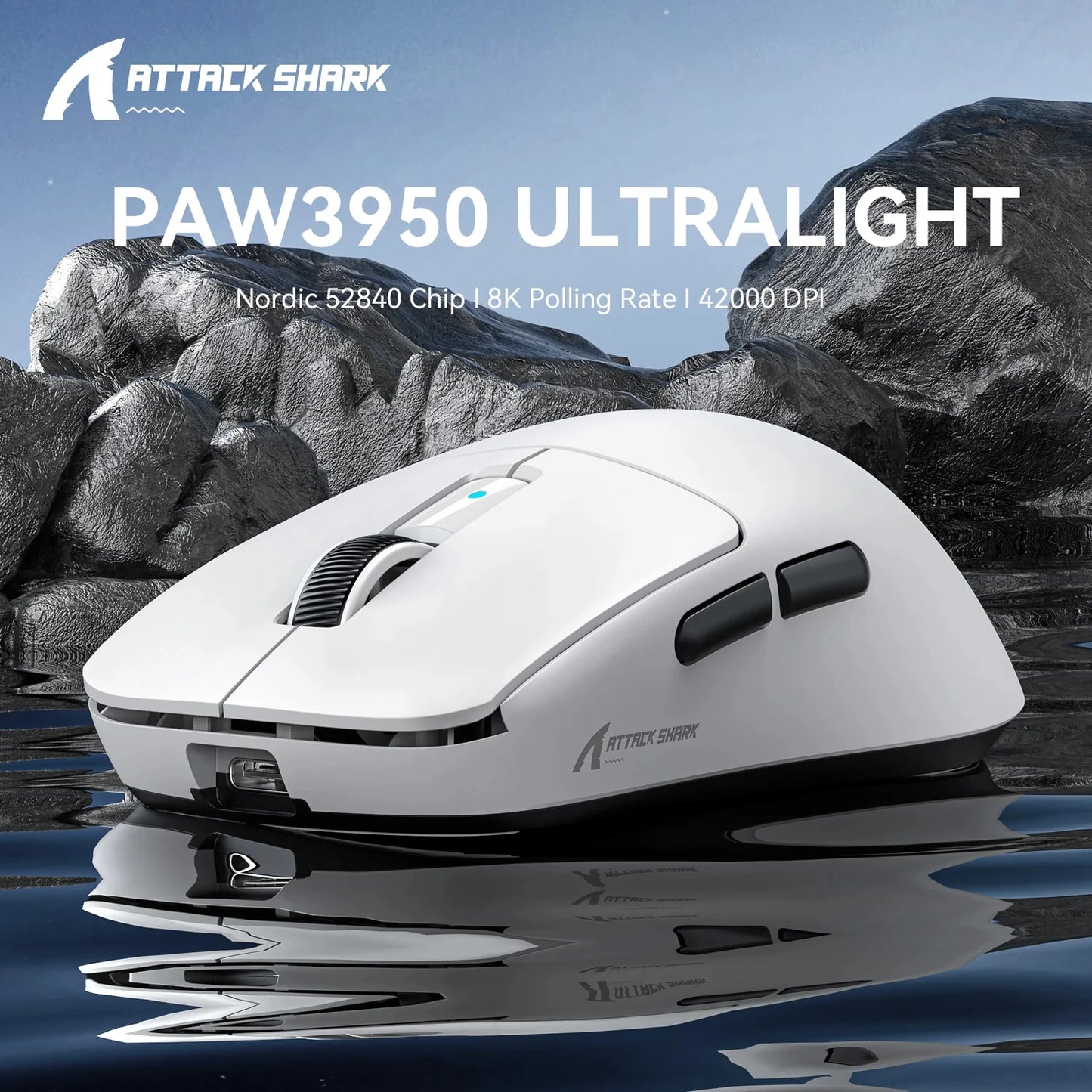 Attack Shark R6 Lightweight Wireless Gaming Mouse With 3950Max Sensor