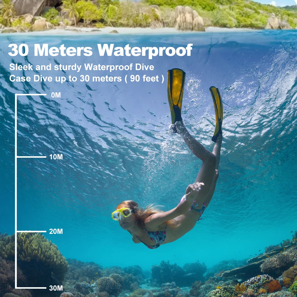 OURLIFE Action Camera Ultra HD 4K 30FPS WiFi 16MP Underwater