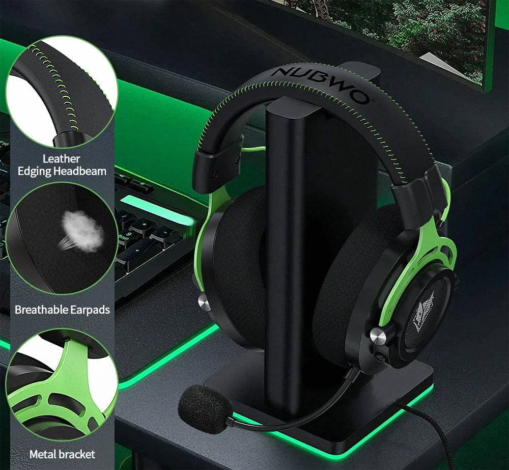NUBWO G03 Wireless Gaming Headset With Dongle Noise Cancelling Mic