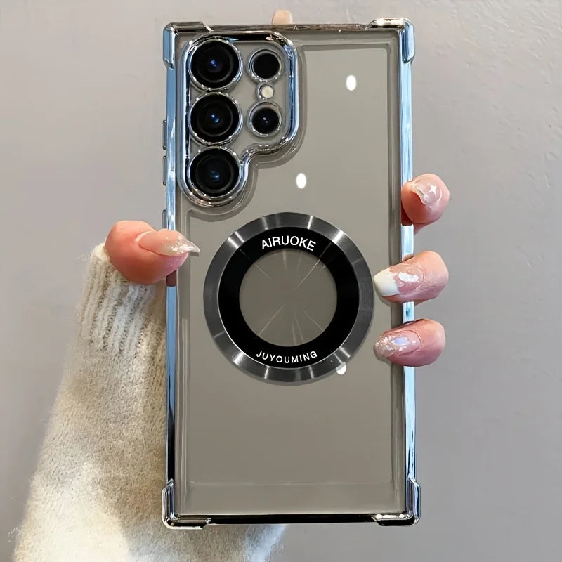 Noned Magnetic Shockproof Case With Lens Film For Samsung Ultra