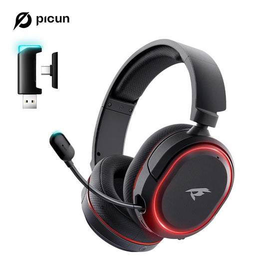 Picun G2 Wireless Gaming Headset 2.4G Low Latency 7.1 Surround