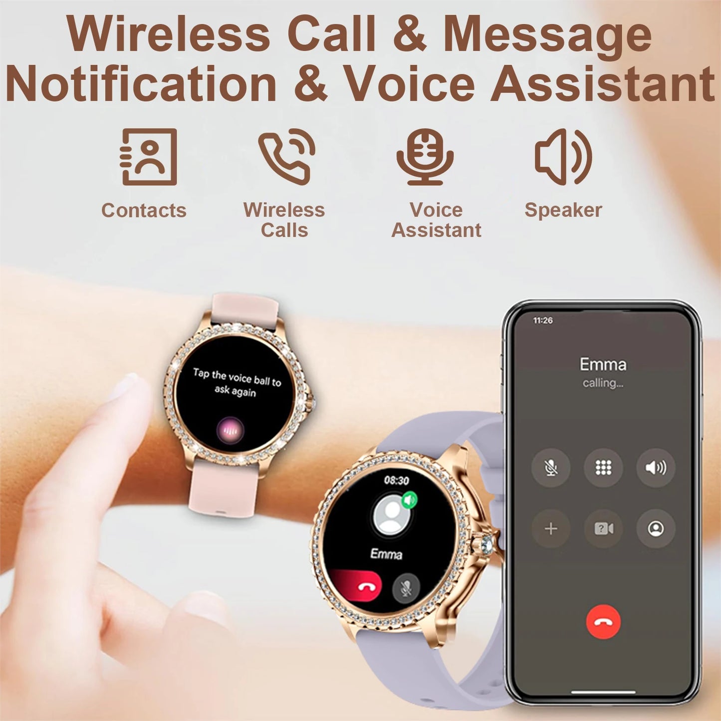 Smart Watch for Women Fitness Tracker With Wireless Calls