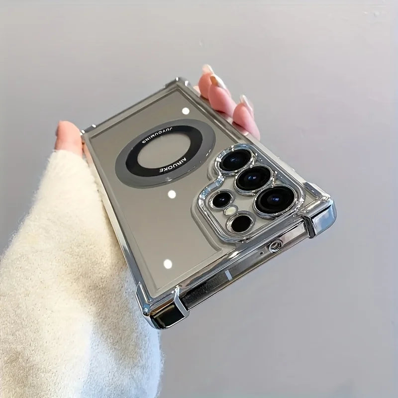 Noned Magnetic Shockproof Case With Lens Film For Samsung Ultra