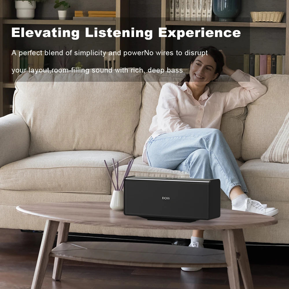 DOSS 80W Bluetooth Speaker with TWS Stereo Pairing System
