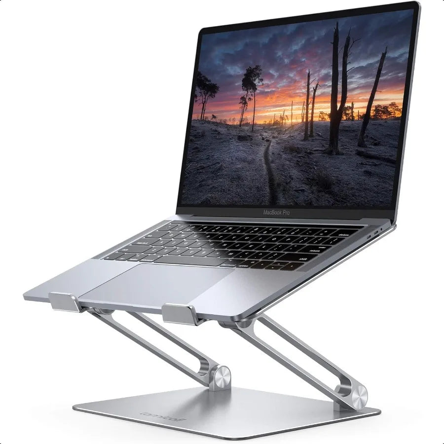 Customizable Aluminum Laptop Stand for Workstation with Ergonomic Height Adjustment