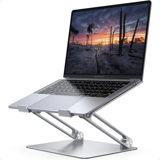 Customizable Aluminum Laptop Stand for Workstation with Ergonomic Height Adjustment