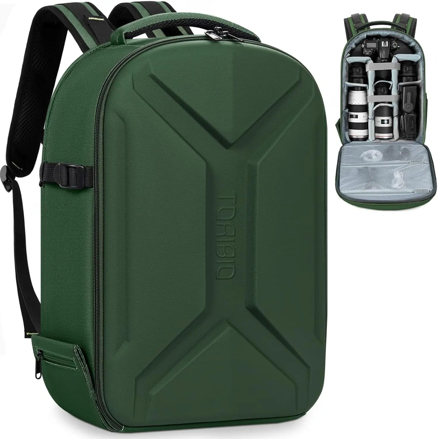 XMSJ Hardshell Camera Backpack Waterproof Tripod Holder And Laptop Compartment