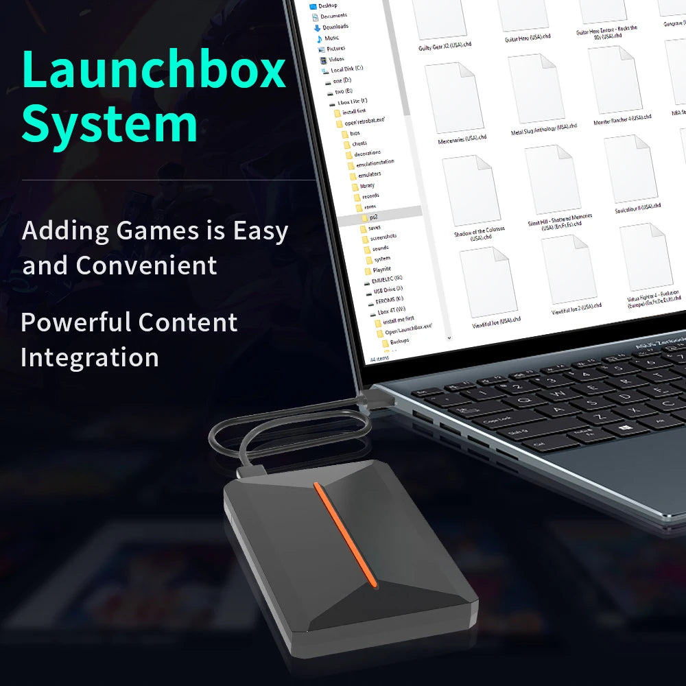 JMachen External 500GB Retro Game Drive With 3700 Games