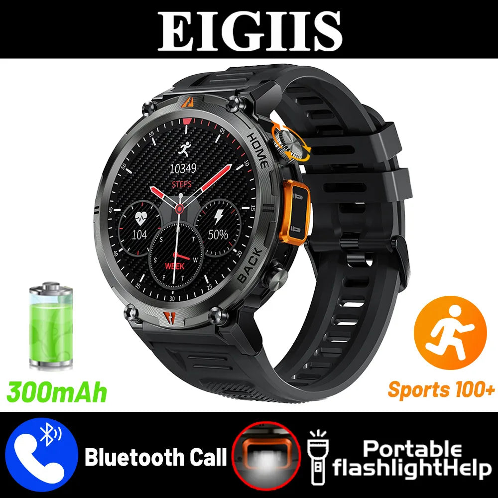 EIGIIS KE3 Bluetooth Call Smartwatch for Men Heart Rate Monitor